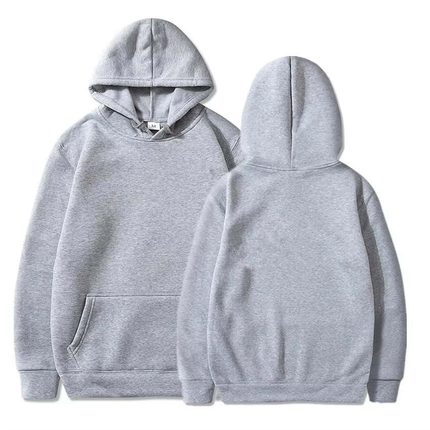 Autumn Fashion Loose Tops Solid Colour Hooded Polyester Men'S Sweatshirt Simple Casual
